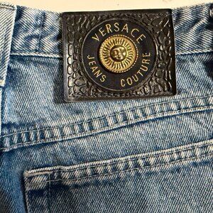Vintage 90's Versace Couture Womens 28 High Rise Jeans  Made in Italy